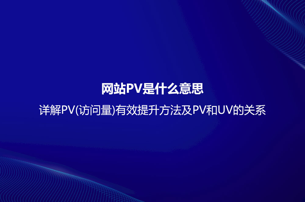 网站PV是什么意思